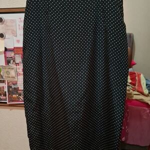 Elegant Black Polka Dot Skirt